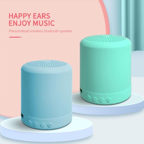 Mini Smart Speaker Portable Bluetooth-Compatiblefm Mp3 Speaker Recharge Music Subwoofer Stereo Macaron Rainbow Candy Color