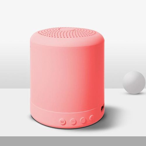 Mini Smart Speaker Portable Bluetooth-Compatiblefm Mp3 Speaker Recharge Music Subwoofer Stereo Macaron Rainbow Candy Color