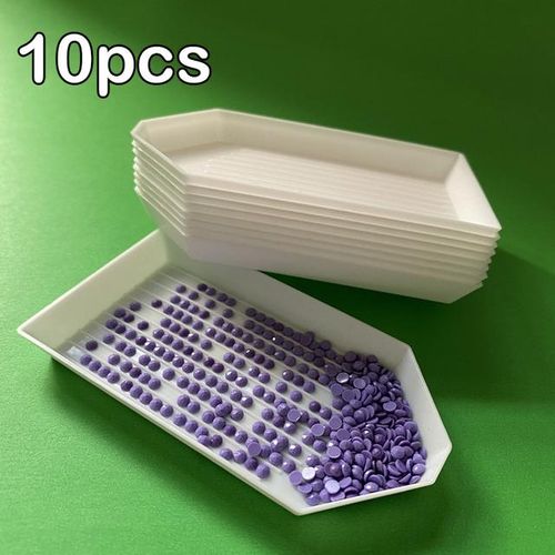 10/15/20pcs Tray Diamond Point Drill Plate Diamond Painting Accessories Diamond Embroidery Essential Tools Square Bead New