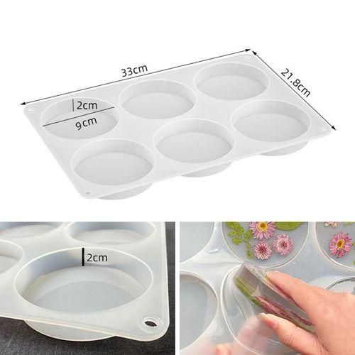 Casting Materials Mold Round Flower Bouquet Silicone Coaster for Diy White