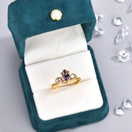 Anillos De Corona De Rapunzel Para Mujer Anillo De Princesa Para Mujer Accesorios De Joyería Geek De Boda Anillos Ajustables Chapados En Oro Regalo Para Ella