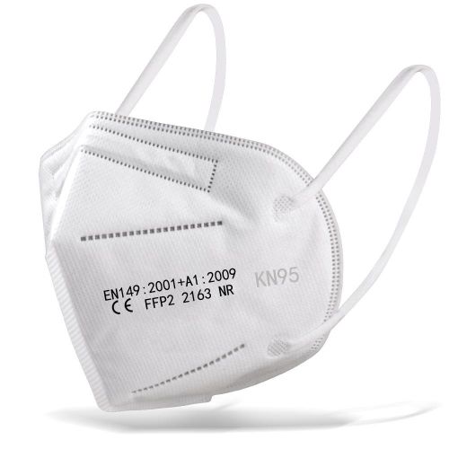KN95 Disposable Face Masks Soft Touch Material Smooth Surface Cover for Food Processing Security,White NO5114