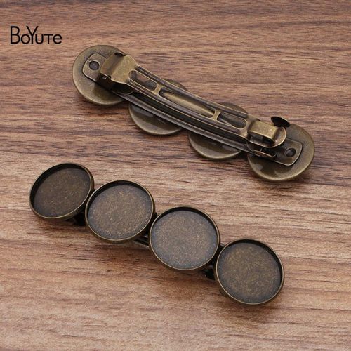 Boyute 10 Pieces/lot 86*22mm Metal Hair Clip With 20mm Cabochon Base Tray Diy Hair Clip Blanks