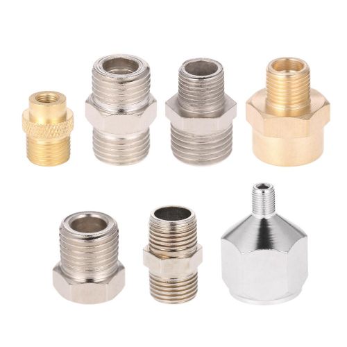 Professional 7pcs Airbrush Adaptor Kit Fitting Connector Set For Compressor & Airbrush Hose NO5114