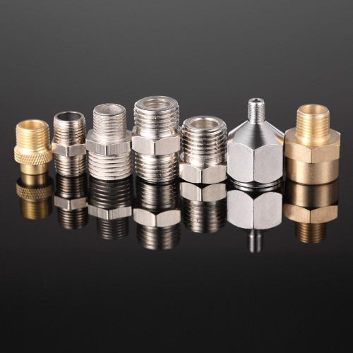 Professional 7pcs Airbrush Adaptor Kit Fitting Connector Set For Compressor & Airbrush Hose NO5114