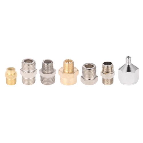 Professional 7pcs Airbrush Adaptor Kit Fitting Connector Set For Compressor & Airbrush Hose NO5114