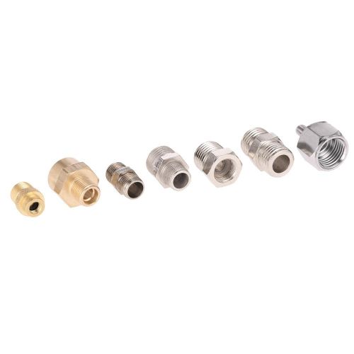 Professional 7pcs Airbrush Adaptor Kit Fitting Connector Set For Compressor & Airbrush Hose NO5114