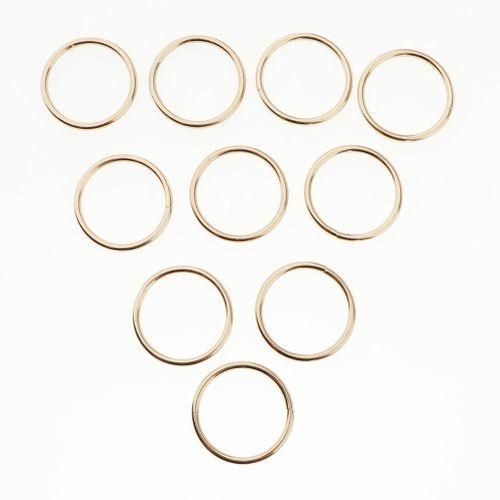 10 Pieces 1.4 Inch  Wreath Macrame Craft Hoop Golden 35mm