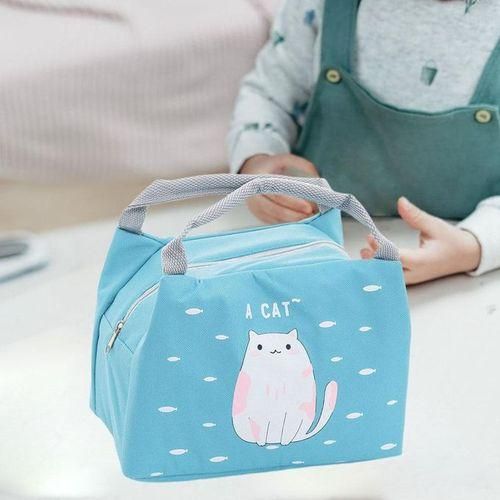 Cartoon Lunch Bag Leakproof Food Delivery Bag For School Work Kitty