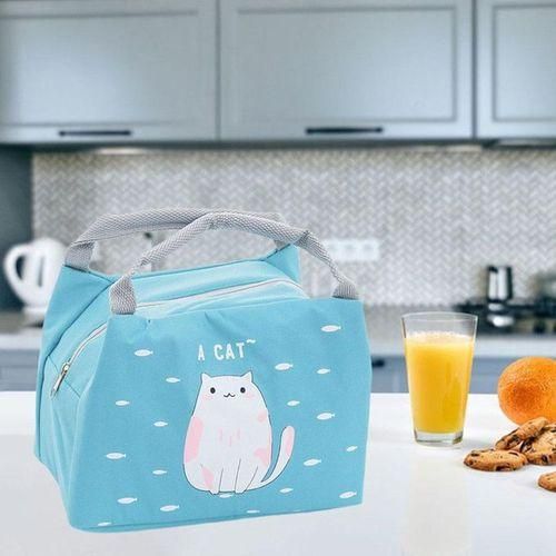 Cartoon Lunch Bag Leakproof Food Delivery Bag For School Work Kitty