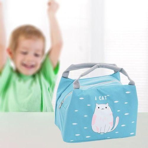 Cartoon Lunch Bag Leakproof Food Delivery Bag For School Work Kitty