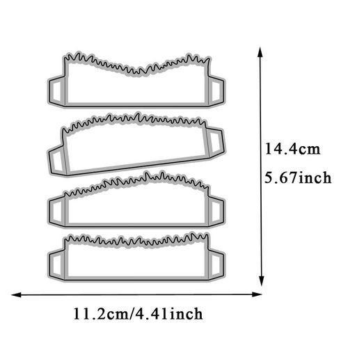 2024 Aliliarts Metal Cutting Dies Grassy Hills Diy Scrapbooking Photo Album Decorative Embossing Papercard Crafts Die