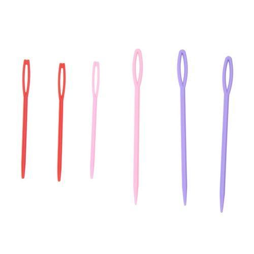 6 x 2 Sizes Stuff Threading Plastic Braiding nee dle