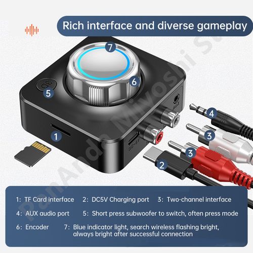 Othman Brgenerics Bluetooth Wireless+Wired Audio Receiver Adapter 3D Stereo