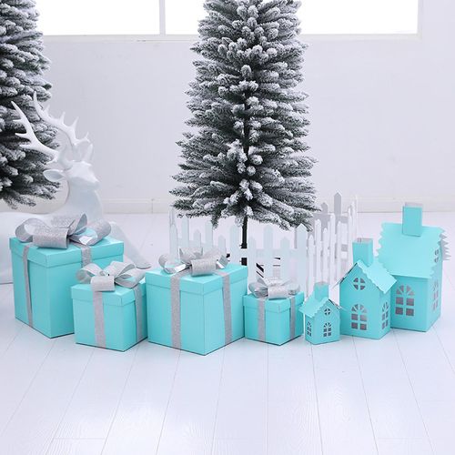 Christmas Gift Boxes Xmas Box  Party Favors Blue