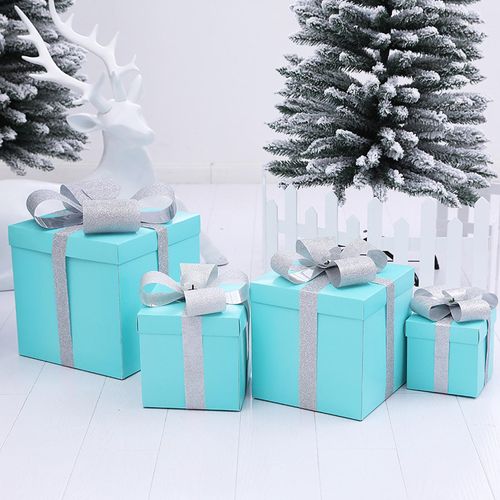 Christmas Gift Boxes Xmas Box  Party Favors Blue