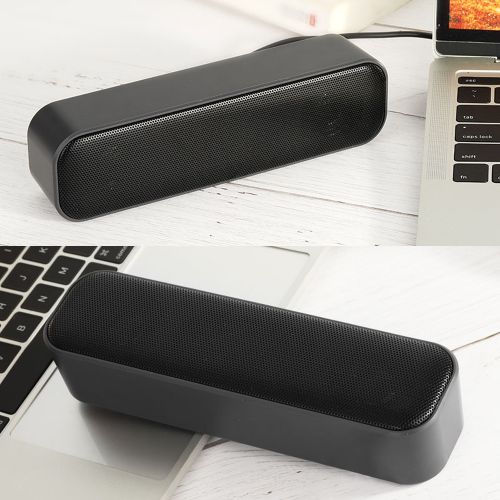 USB Powered Soundbar Desktop Speaker Wired Computer Sound