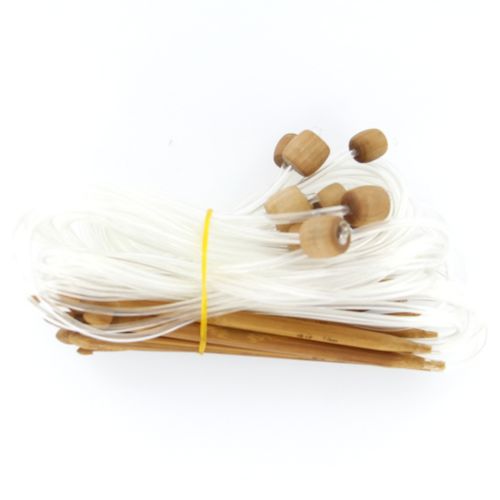 12Size Flexible Afghan / Tunisian Carbonized Bamboo Crochet Hook 3