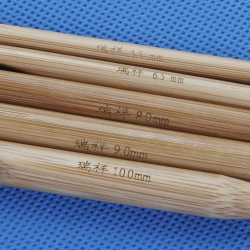 12Size Flexible Afghan / Tunisian Carbonized Bamboo Crochet Hook 3