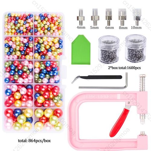 Hand Press Pearl Setting Machine / Beads Rivet Fixing Machine Supporting Beads Diy Craft For Clothes Jacket Bracelet Bag