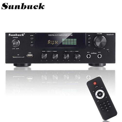 2000W Home Theater Amplifiers HiFi Bluetooth Power Amplifier Stereo Audio Karaoke FM Receiver USB SD With Remote Control