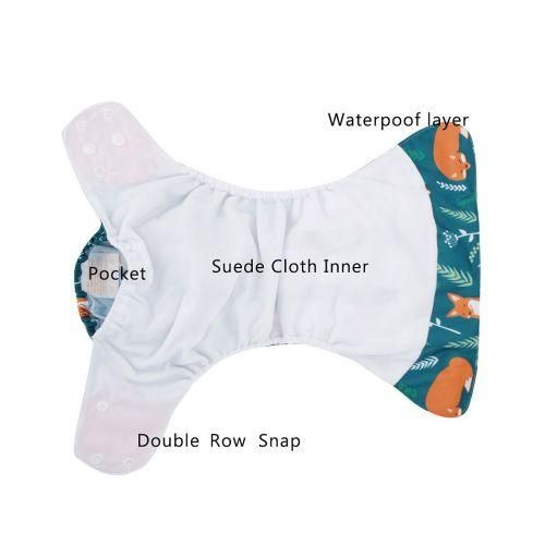 4PCS Baby Cloth Diaper Washable Reusable Stretchable Cloth