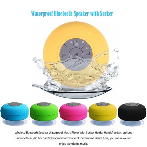 Mini Waterproof Suction Cup Bathroom Wireless-Black