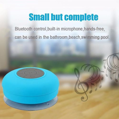 Mini Waterproof Suction Cup Bathroom Wireless-Black