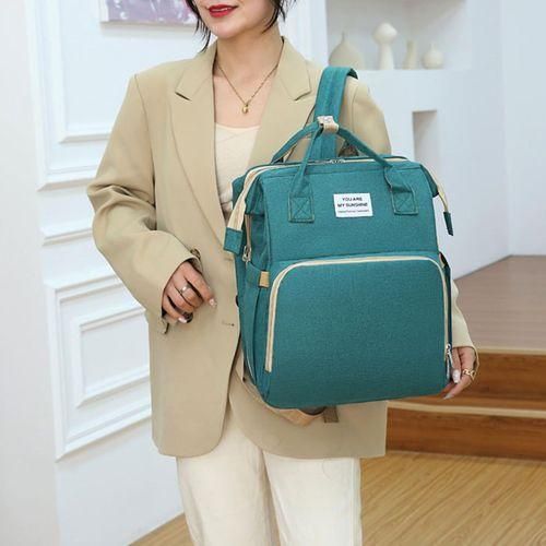 Baby Care Backpack Mommy Backpack with Portable Changing Station Green