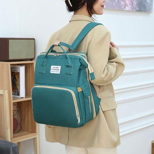 Baby Care Backpack Mommy Backpack with Portable Changing Station Green