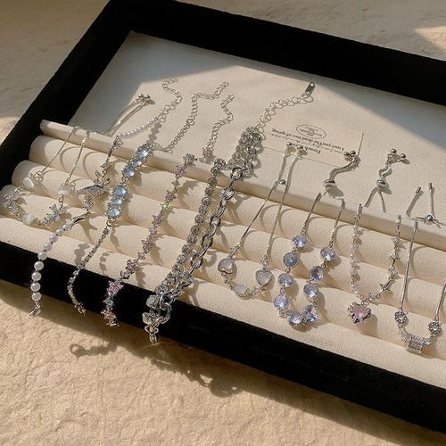 Double layer Cuban chain zircon bracelet for women, niche design, high-end, sweet, cool, light luxury, exquisite and cool style,
