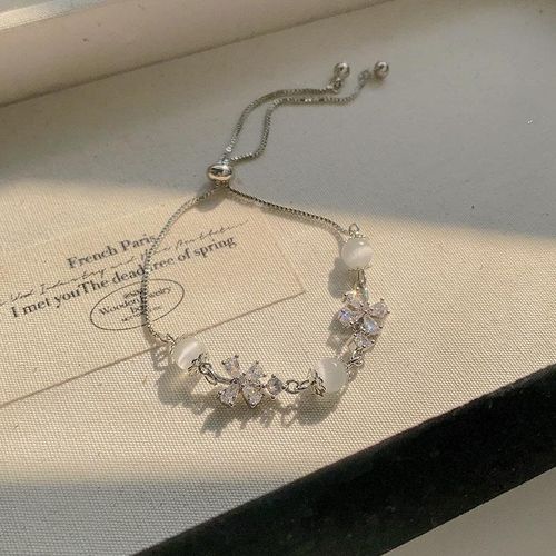 Double layer Cuban chain zircon bracelet for women, niche design, high-end, sweet, cool, light luxury, exquisite and cool style,