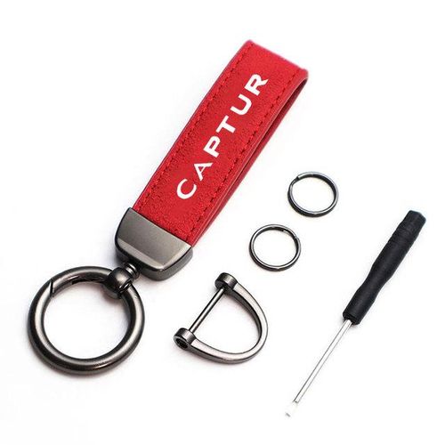 Luxury Key Chain Fashion Keychain Durable Men Women Car Key Ring Holder Horseshoe Buckle Gift For Renault Captur Car Accessories-red for Captur_WHITE