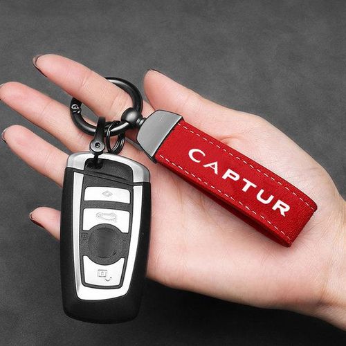 Luxury Key Chain Fashion Keychain Durable Men Women Car Key Ring Holder Horseshoe Buckle Gift For Renault Captur Car Accessories-red for Captur_WHITE