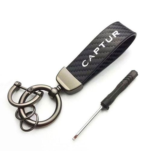 Luxury Key Chain Fashion Keychain Durable Men Women Car Key Ring Holder Horseshoe Buckle Gift For Renault Captur Car Accessories-red for Captur_WHITE