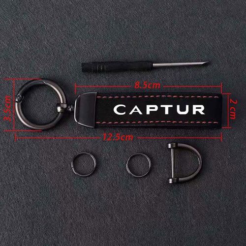 Luxury Key Chain Fashion Keychain Durable Men Women Car Key Ring Holder Horseshoe Buckle Gift For Renault Captur Car Accessories-red for Captur_WHITE