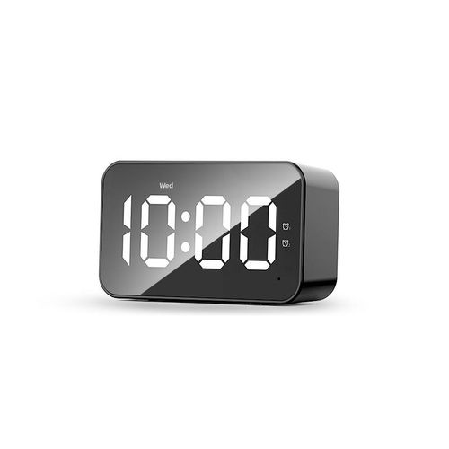 Bluetooth Speaker With Microphone Mirror With Clock FM Time Radio Music Player