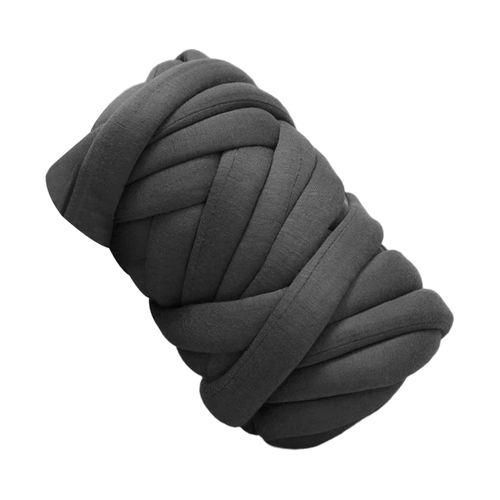 Cotton Polyester Chunky Yarn Tube Giant Yarn Arm Deep Gray NO5116
