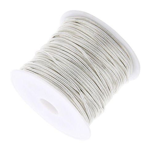 10Yds/Roll Snake Link Chain Fit European Bead Charm DIY Silver