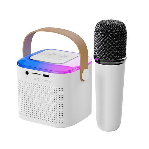 Outdoor Portable Bluetooth Speaker Wireless Microphone Sound Home Karaoke Bluetooth Audio Microphone One Microphone