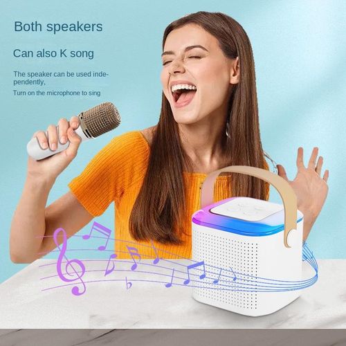Outdoor Portable Bluetooth Speaker Wireless Microphone Sound Home Karaoke Bluetooth Audio Microphone One Microphone