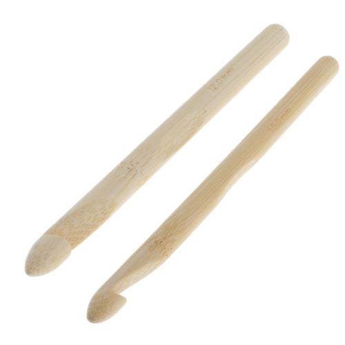 Large Wood Chunky Crochet Hook  Knitting  Weaving Tool 10mm 12mm