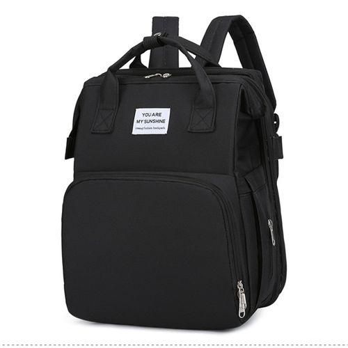 Baby Care Backpack Mommy Backpack with Portable Changing Station Black