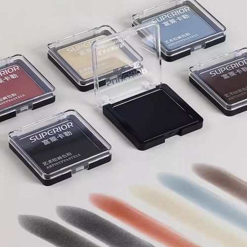 Superior 6 Colors Sketch Toner DRY WET Graphite Charcoal Powder Ultra Soft Carbon Powder Artists Pastels Drawing Art Supplies