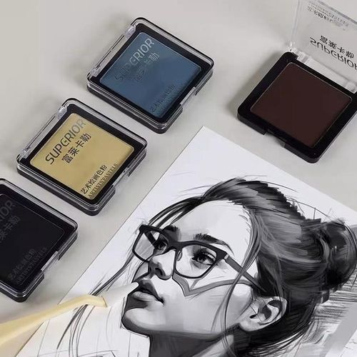 Superior 6 Colors Sketch Toner DRY WET Graphite Charcoal Powder Ultra Soft Carbon Powder Artists Pastels Drawing Art Supplies