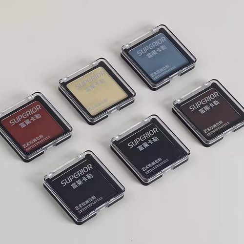 Superior 6 Colors Sketch Toner DRY WET Graphite Charcoal Powder Ultra Soft Carbon Powder Artists Pastels Drawing Art Supplies