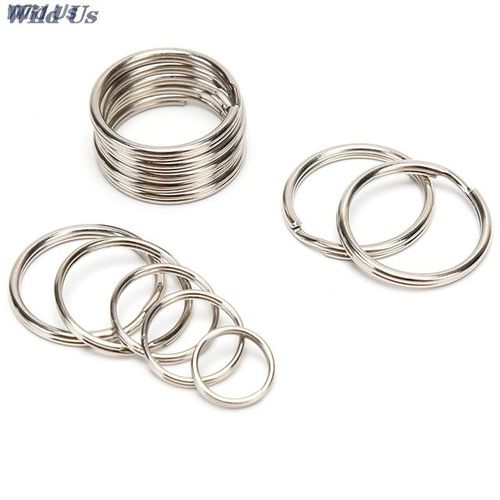 100PCS Dia 12 15 16 20mm Stainless Steel DIY Polished Split Ring Keyrings Key Chain Hoop Loop Key Holder-A_black