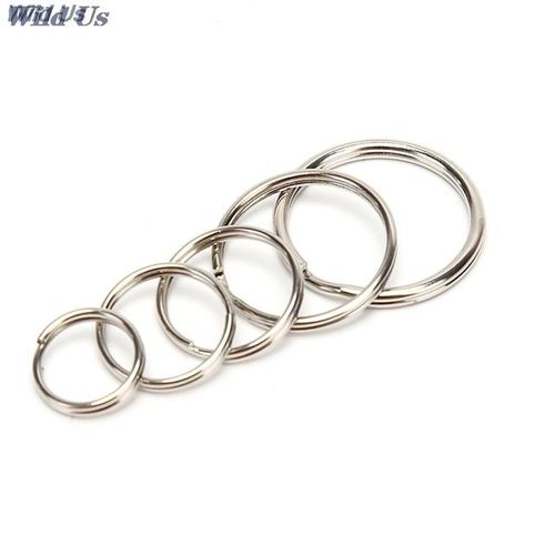 100PCS Dia 12 15 16 20mm Stainless Steel DIY Polished Split Ring Keyrings Key Chain Hoop Loop Key Holder-A_black
