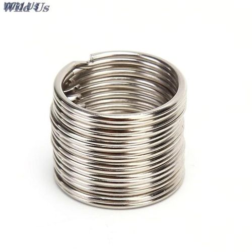 100PCS Dia 12 15 16 20mm Stainless Steel DIY Polished Split Ring Keyrings Key Chain Hoop Loop Key Holder-A_black