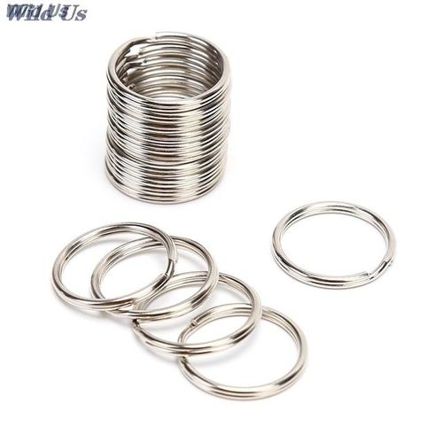 100PCS Dia 12 15 16 20mm Stainless Steel DIY Polished Split Ring Keyrings Key Chain Hoop Loop Key Holder-A_black